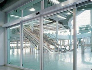 Automatic sliding glass doors